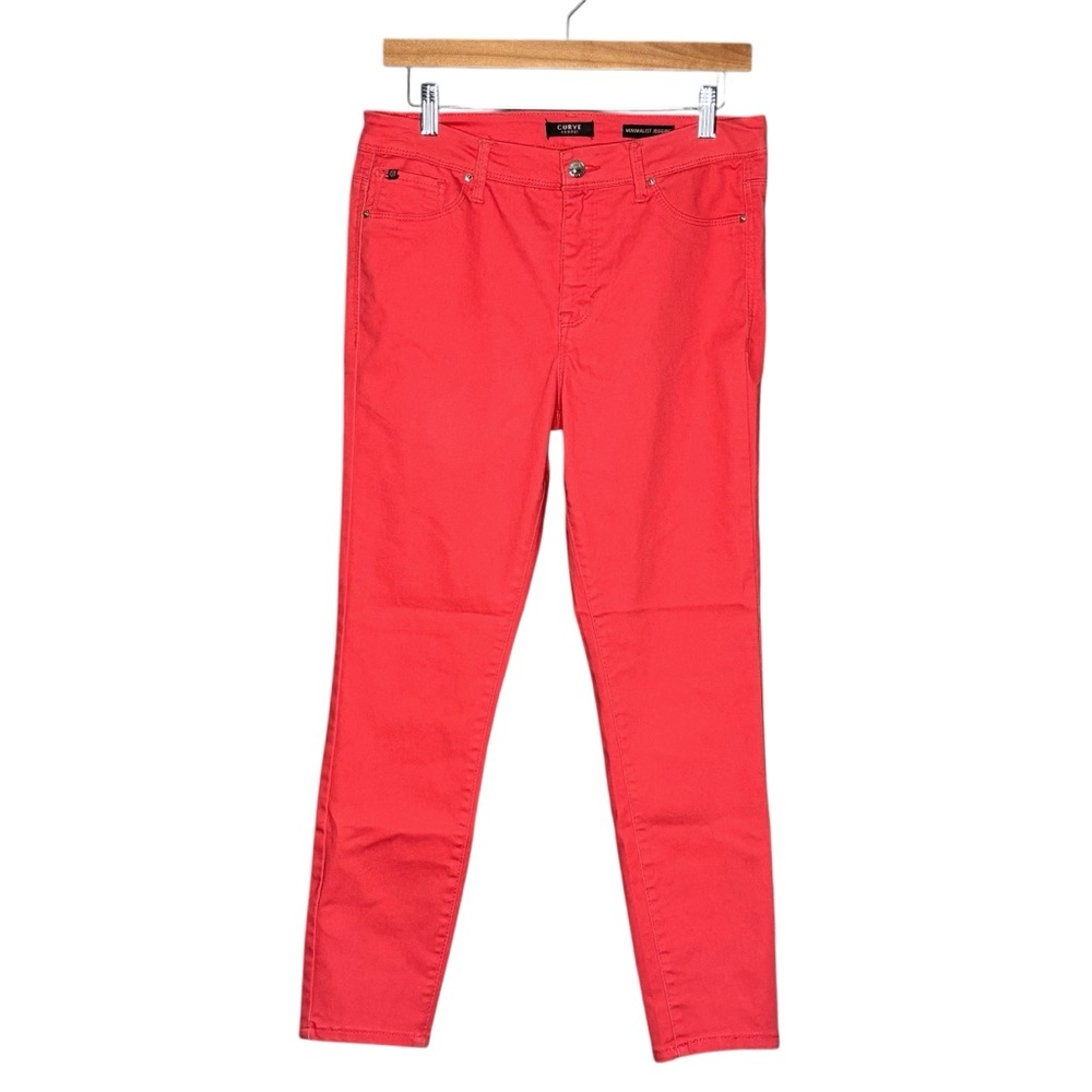 Curve Appeal jegging ankle minimalist coral orange pink size 8